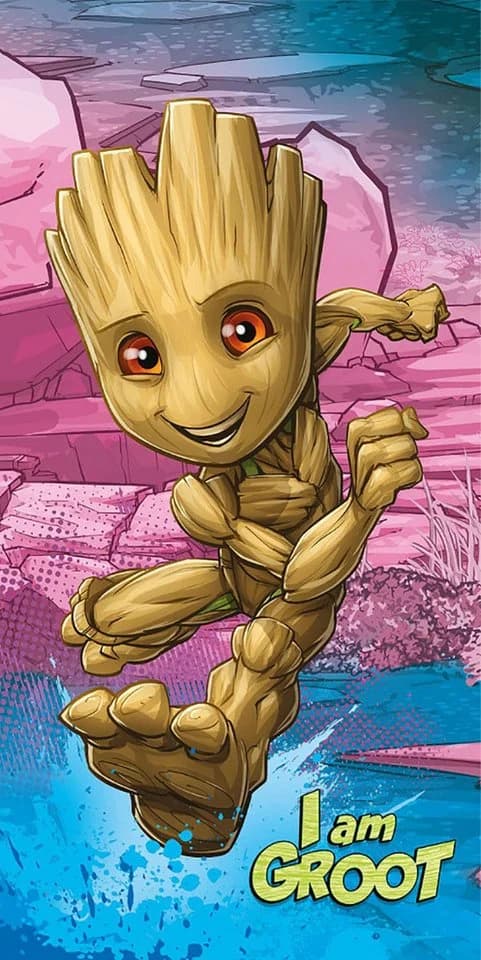 Marvel Strandtuch Groot I am Groot 70x140 cm Baumwolle Frottee