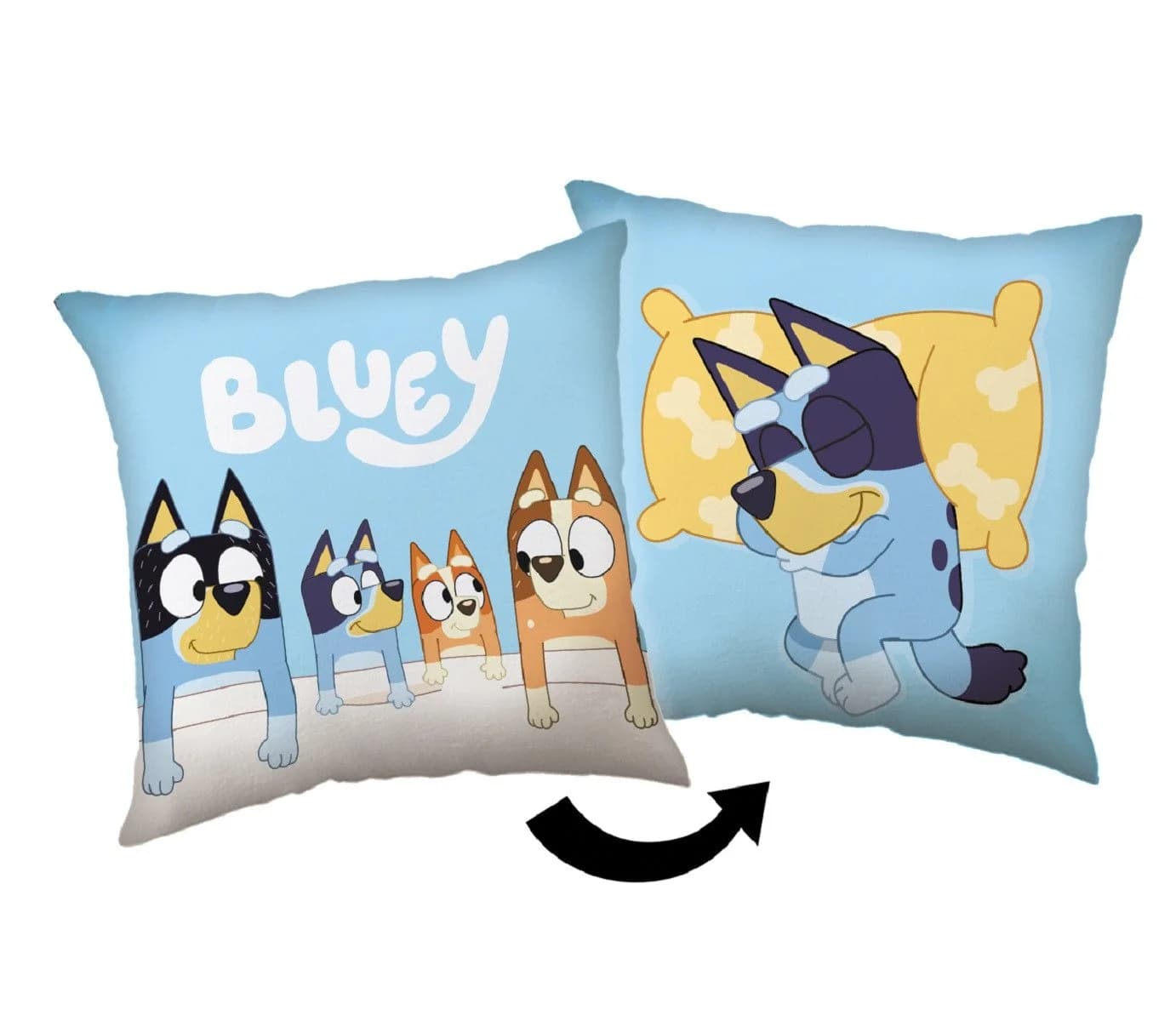 Bluey Dekokissen Kopfkissen 1 Stück Premium Dekokissen mit beidseitigem Digitaldruck