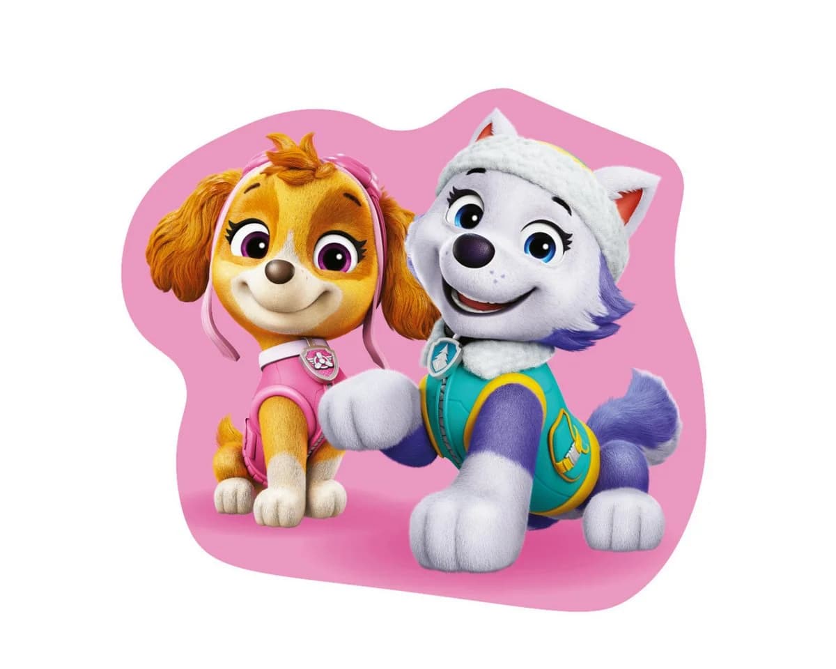 Paw Patrol Dekokissen Formkissen Pink Kinder Kuschelkissen aus Polarfleece