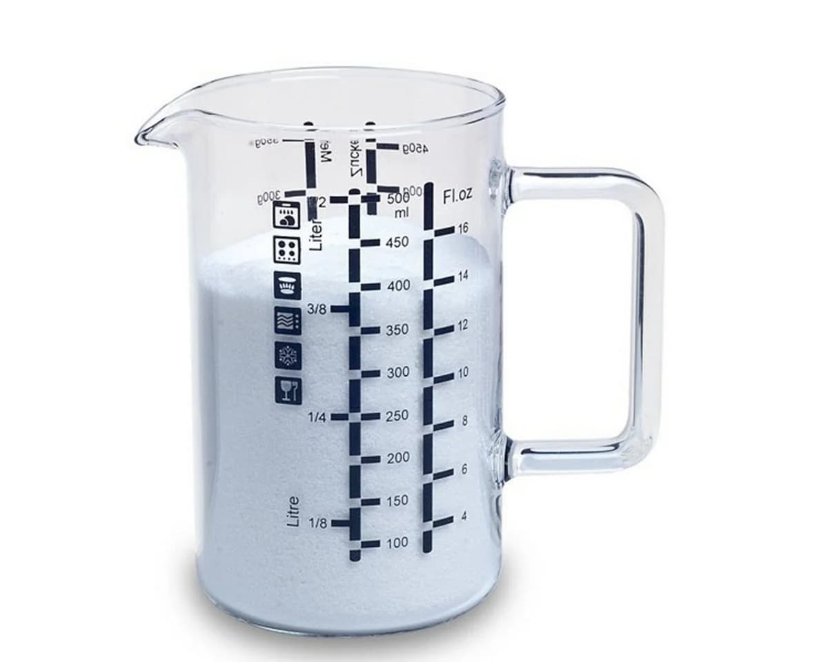 SIMAX Messbecher Glas 500ml mit Henkel und Skala