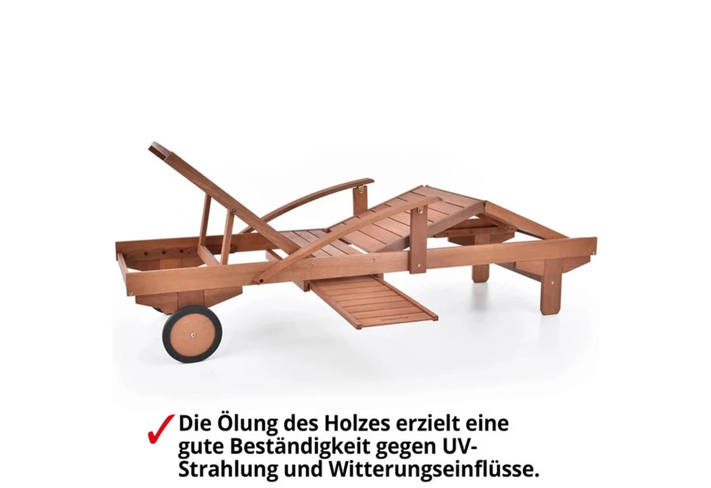 Hecht Gartenliege ERA Lounger Meranti Holz 4-fach Verstellung