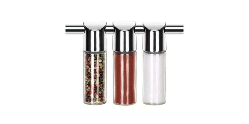 Tescoma Küchenorganizer-Set Aufhänge-Gewürzdosen MONTI Glas Kunststoff Metall