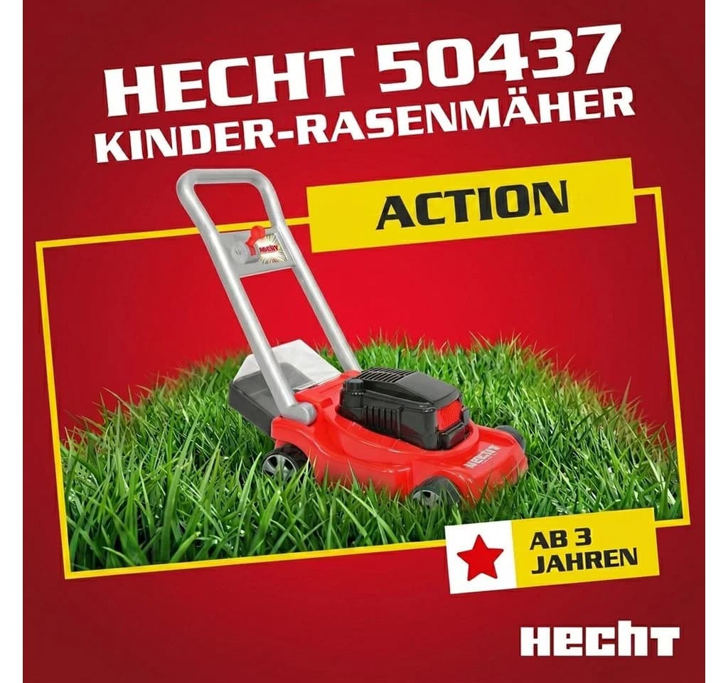 Hecht Kinder-Rasenmäher 50437 mit Perlen-Fangkorb