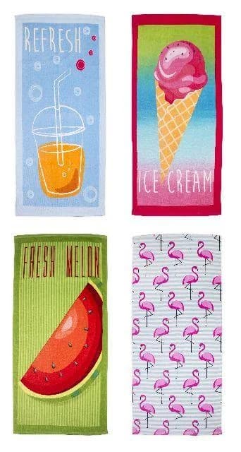 Strandtuch SUMMER 100% Baumwolle Bunt Sommerliches Design