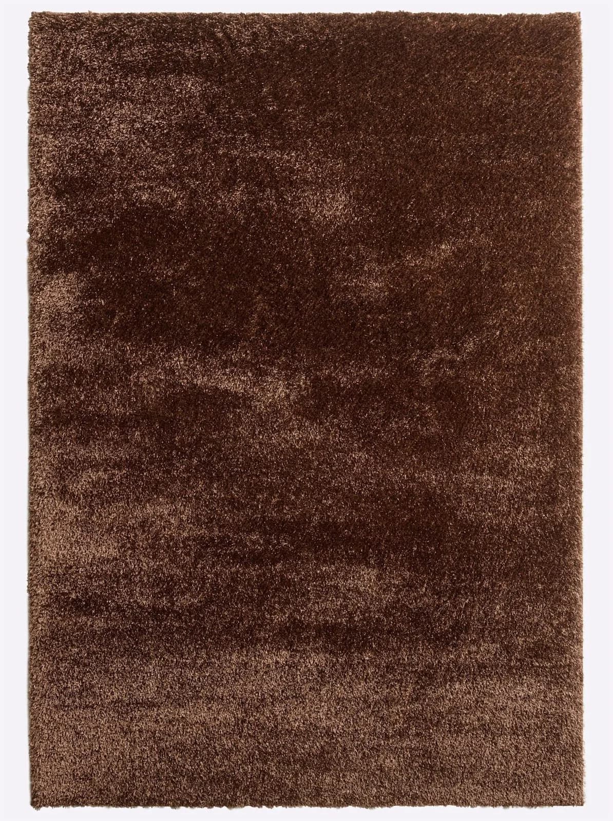 HEINE HOME Teppich Braun Uni Hochflor Kunstfaser