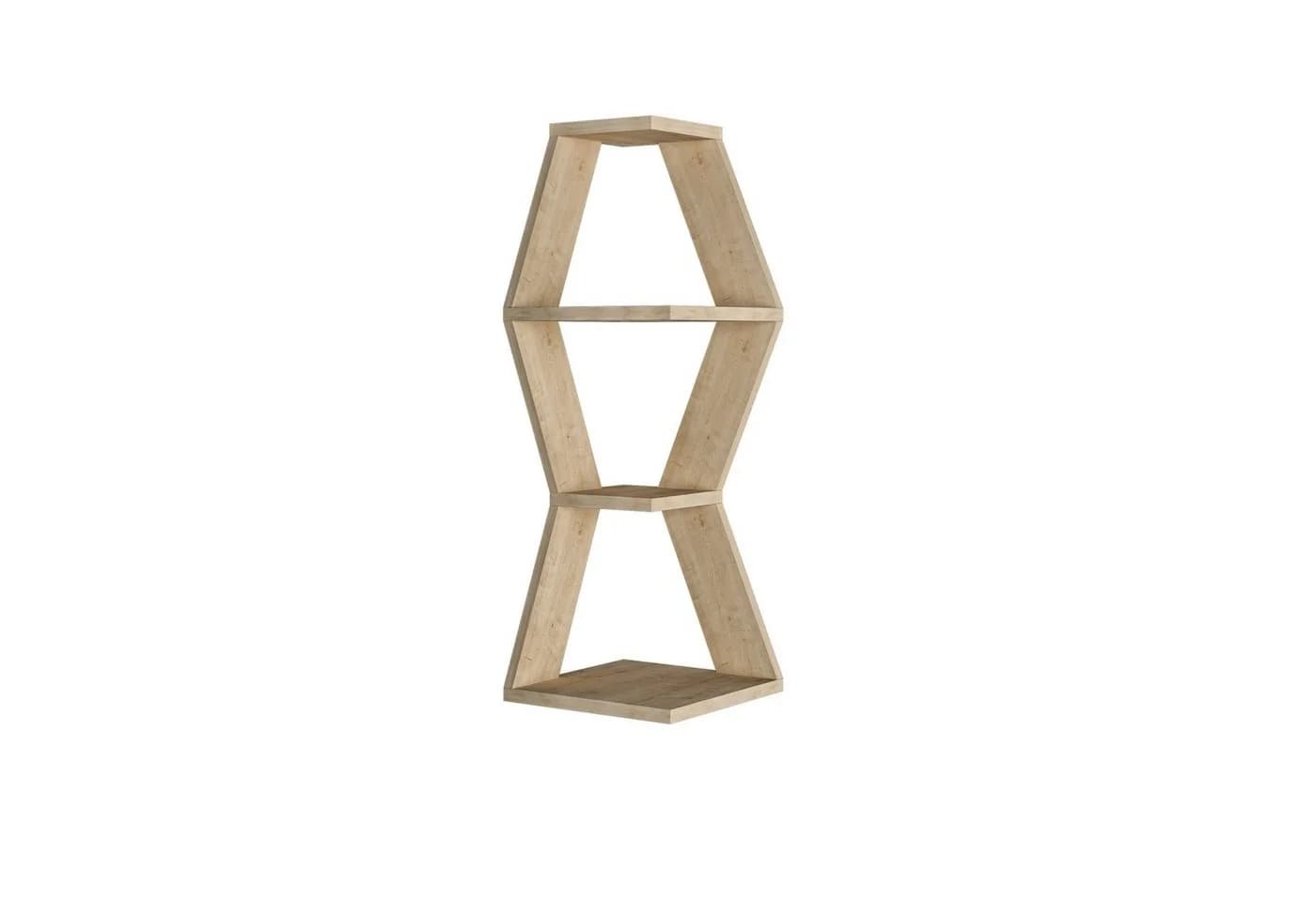 Decortie Eckregal Sablor Modernes Eck-Wandregal Eiche