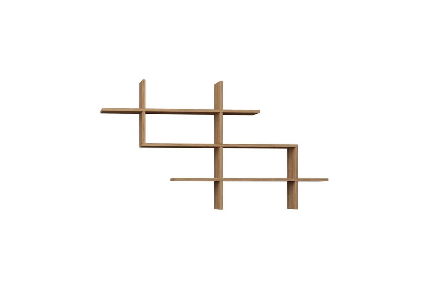 Decortie Wandregal Halic Modern Braun Eiche