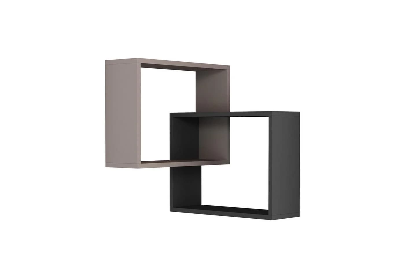 Decortie Eckregal Ring Wandregal Modernes Bücherregal Mokka-Anthrazit