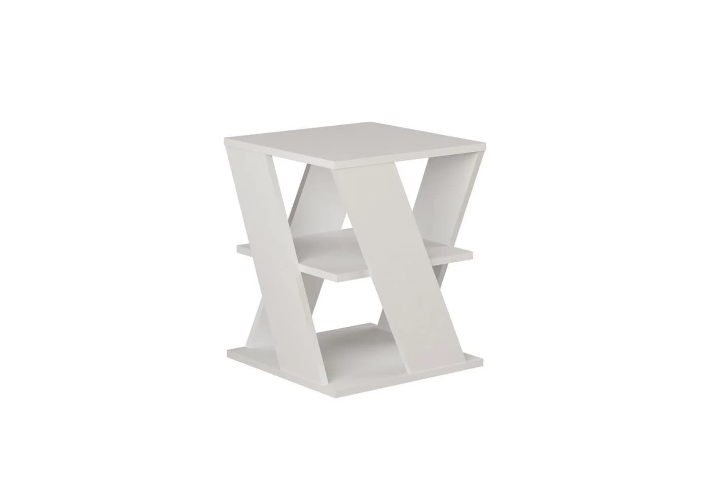 Decortie Beistelltisch Cyclo Modern Weiß 3-stufig