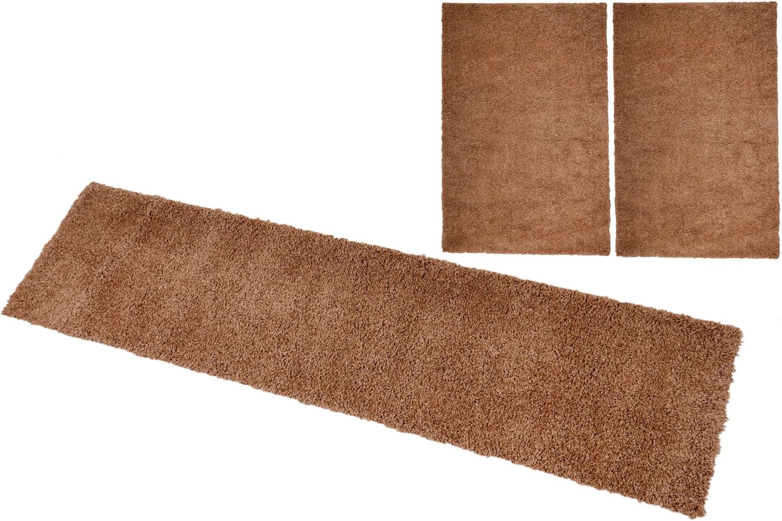 OTTO HOME Bettumrandung Viva 3-tlg. Braun Polypropylen Hochflor