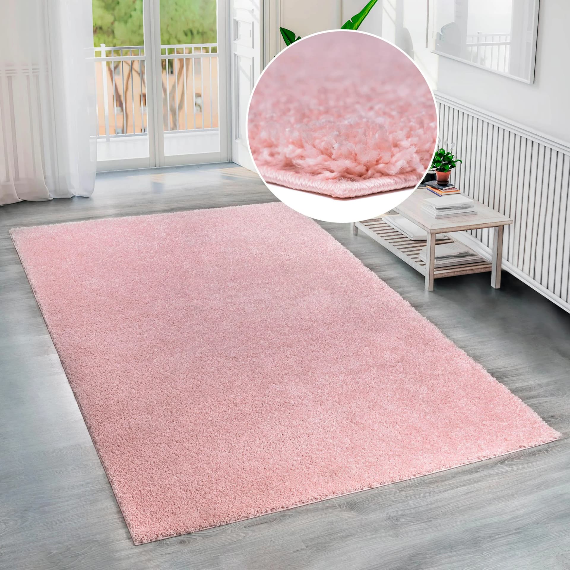 Bruno Banani Hochflor-Teppich Shaggy Soft Rosa
