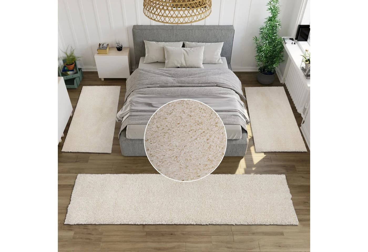 OTTO HOME Bettumrandung Viva 3-tlg. Beige Hochflor