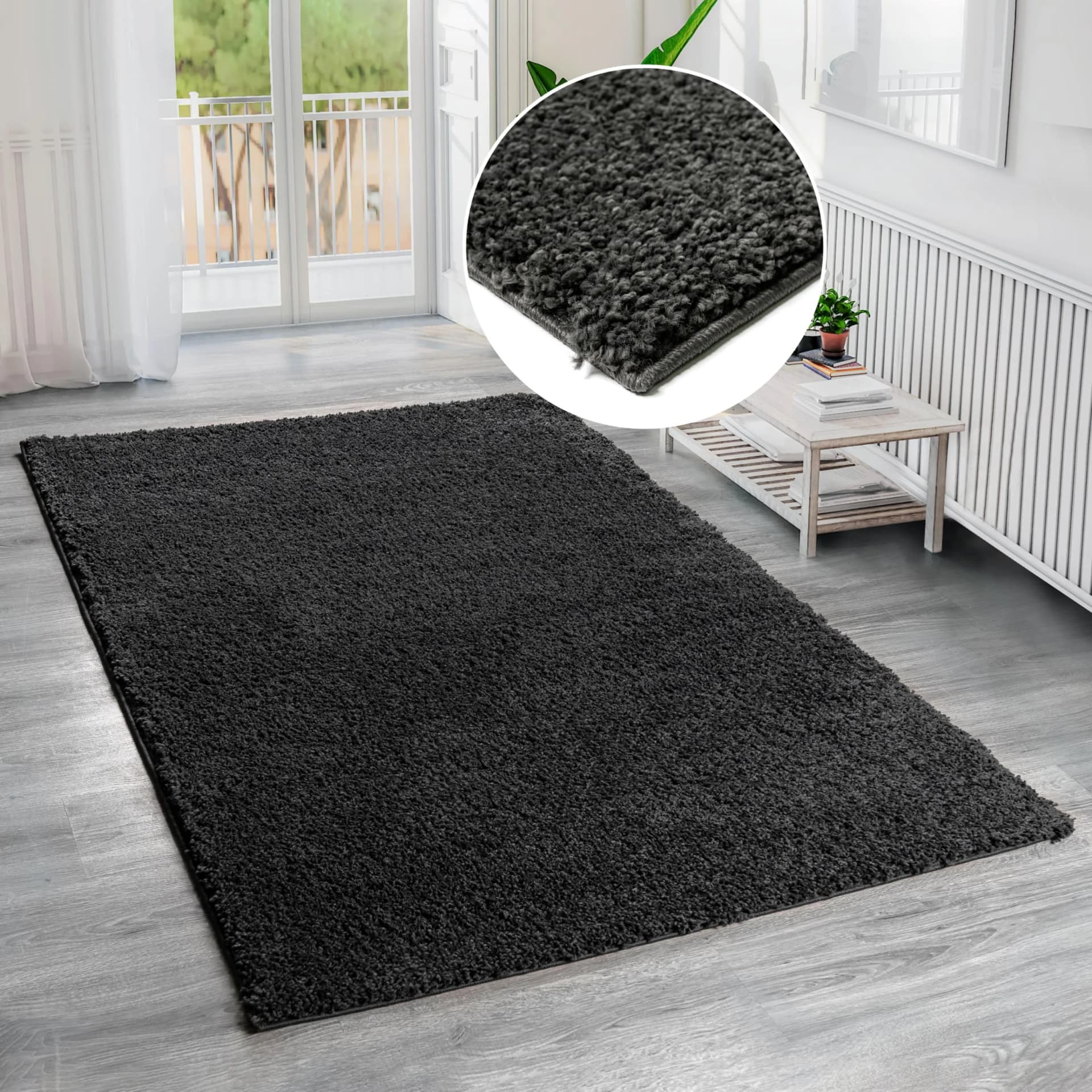 Hochflor-Teppich Bruno Banani Shaggy Soft Grau Kunstfaser