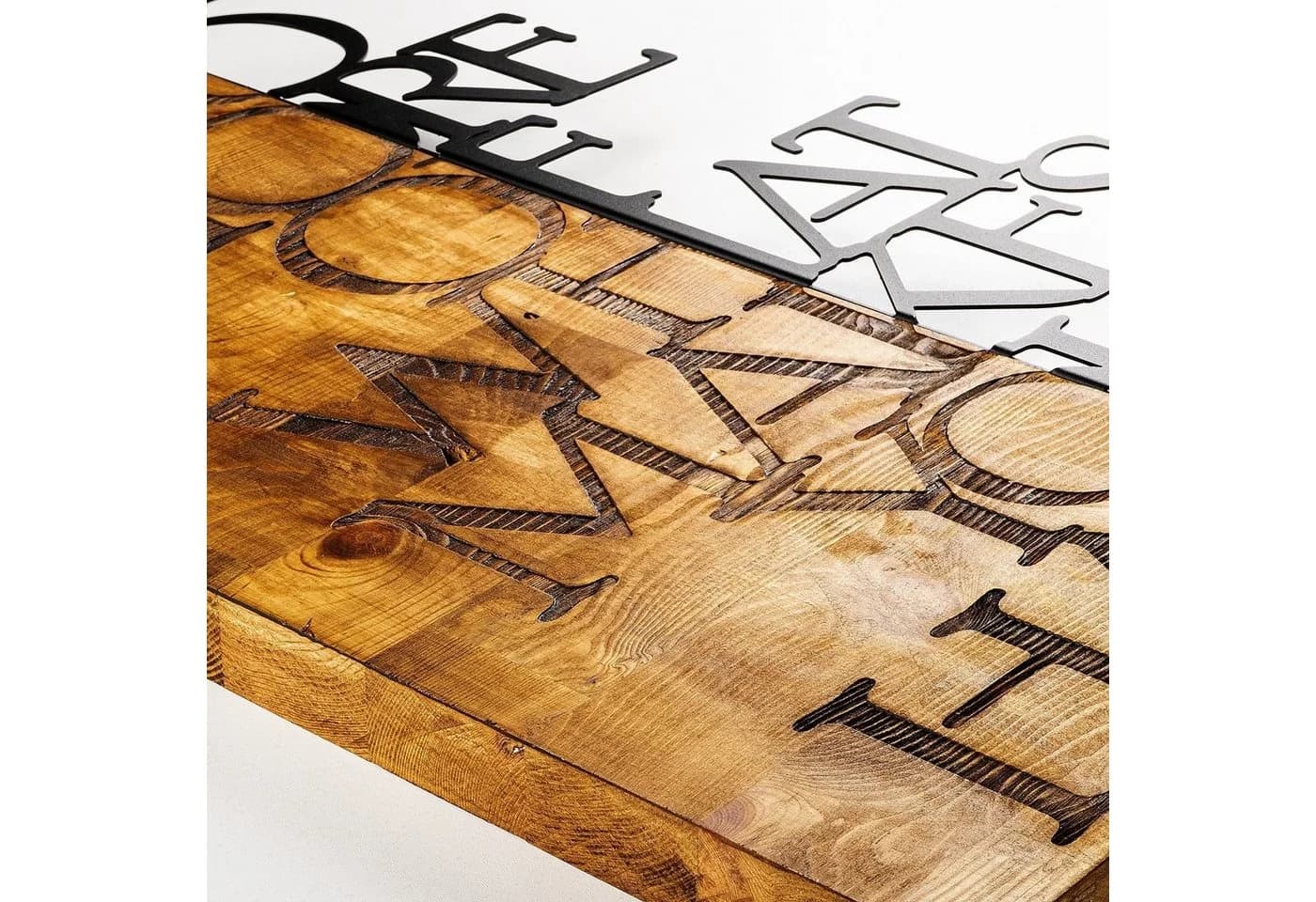 Wallity Wanddekoobjekt 50% WOOD Walnuss Schwarz