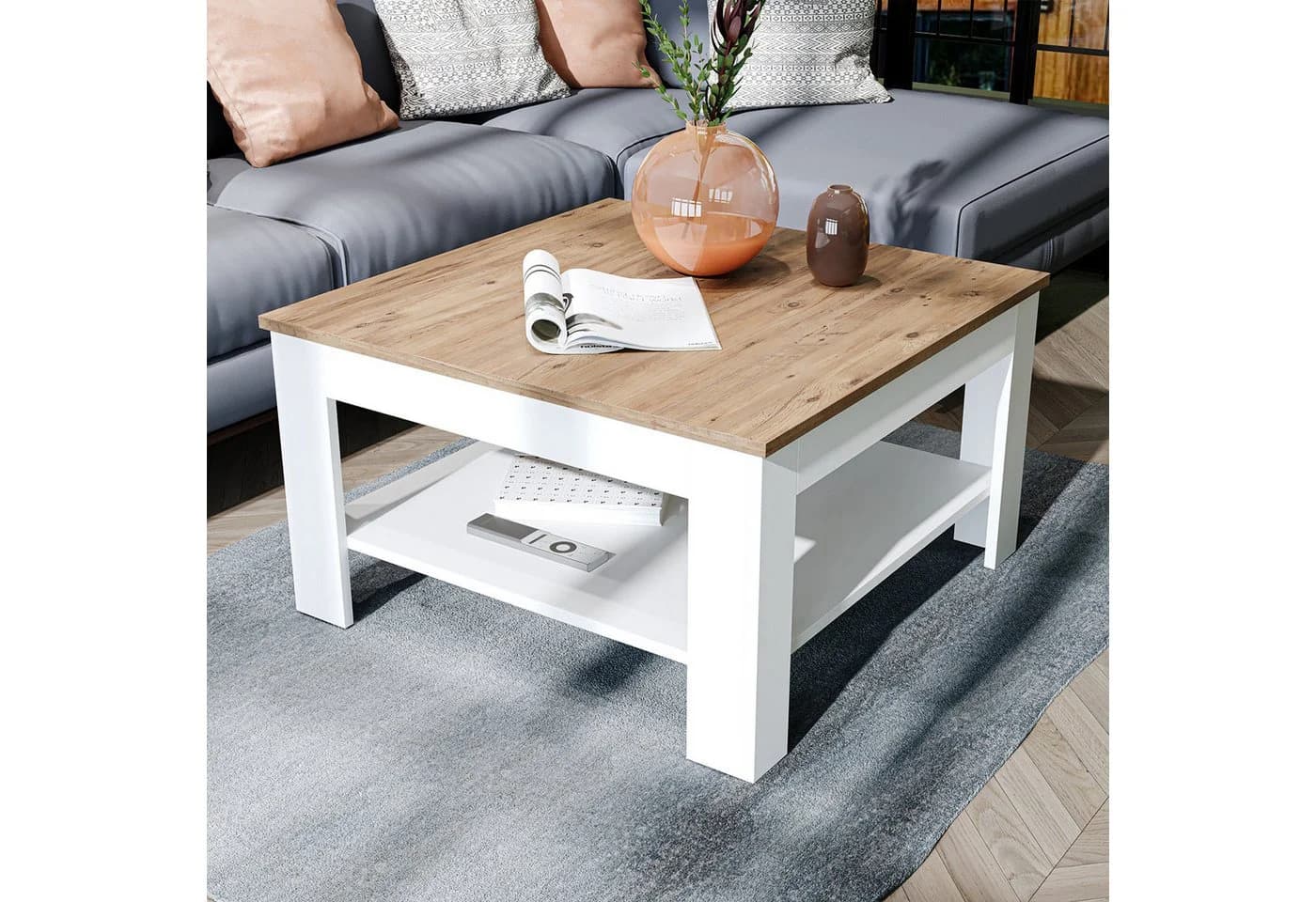 Roomart Couchtisch HELSINKI mit Ablageboden Modern