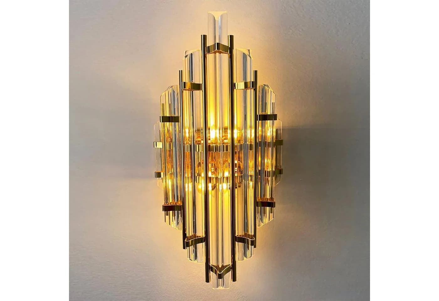 Bamyum Wandleuchte Champion Vintage Metall Glas Gold