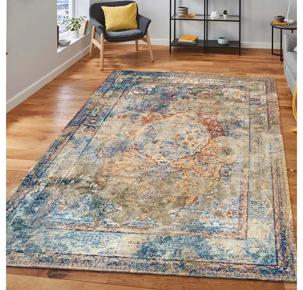 Bamyum Teppich Landon Chenille-Design Mehrfarbig