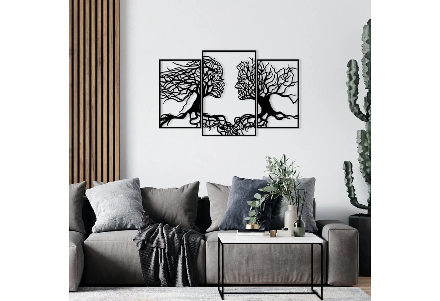 Wallity Wanddekoobjekt 100% Metall Schwarz Modern