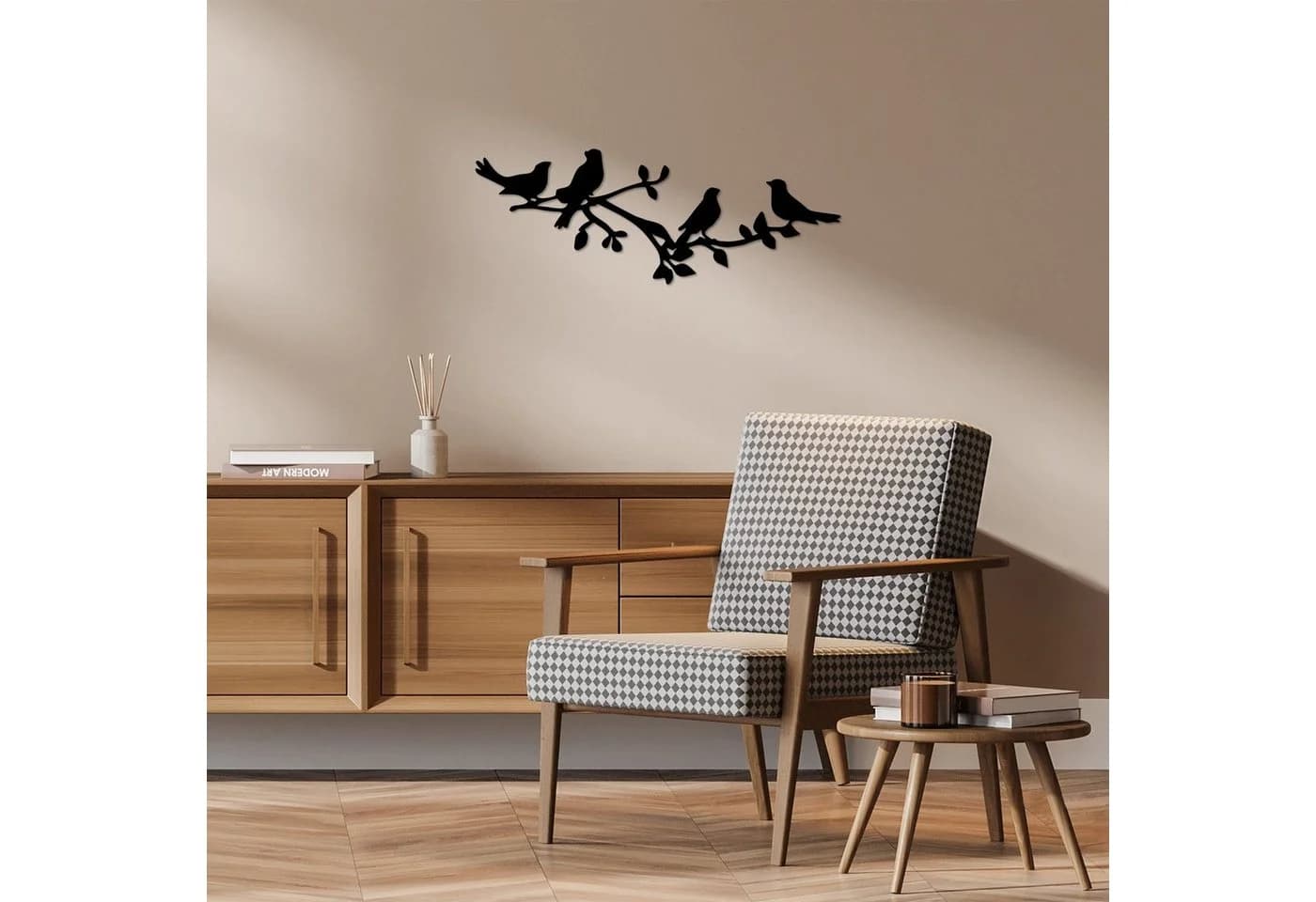 Wallity Wanddekoobjekt Metall Schwarz Modern