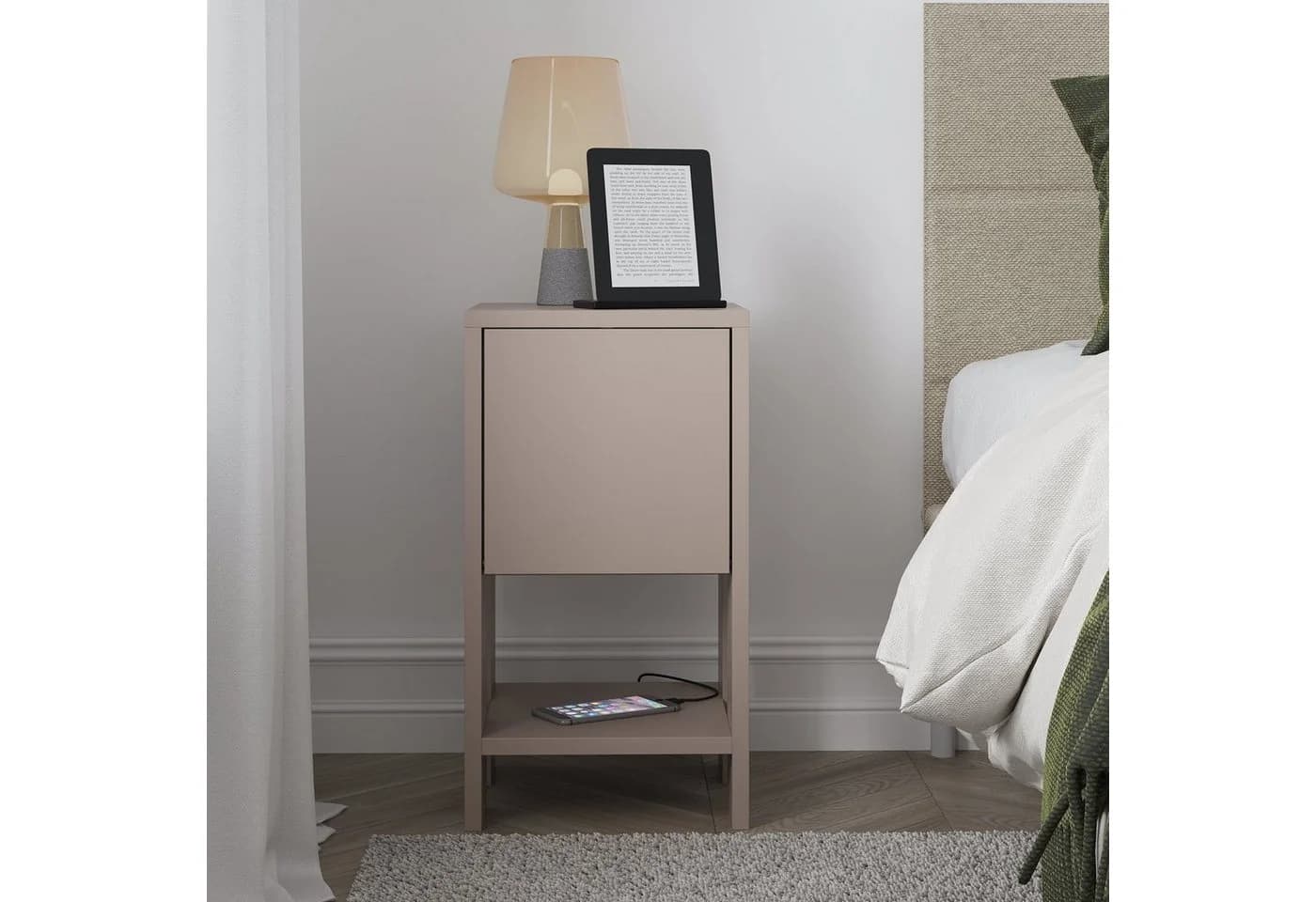 Decortie Nachttisch Ema Modern Braun Klapptür