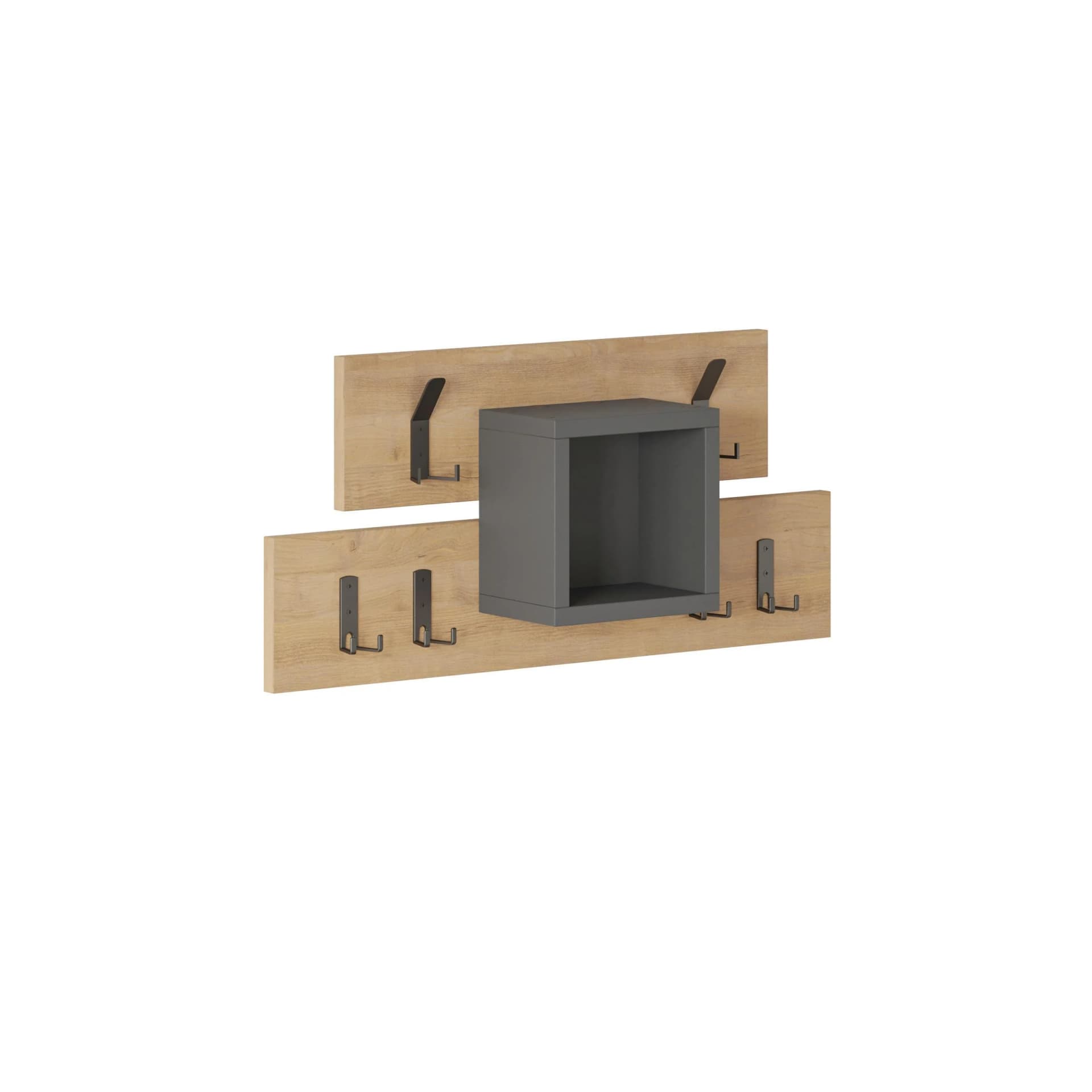 Wandgarderobe Lumina Eiche/Anthrazit