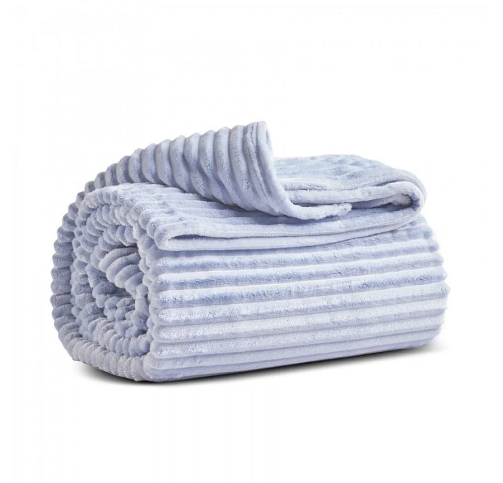 Karaca Ruby Stripe Wellsoft Tagesdecke Blau