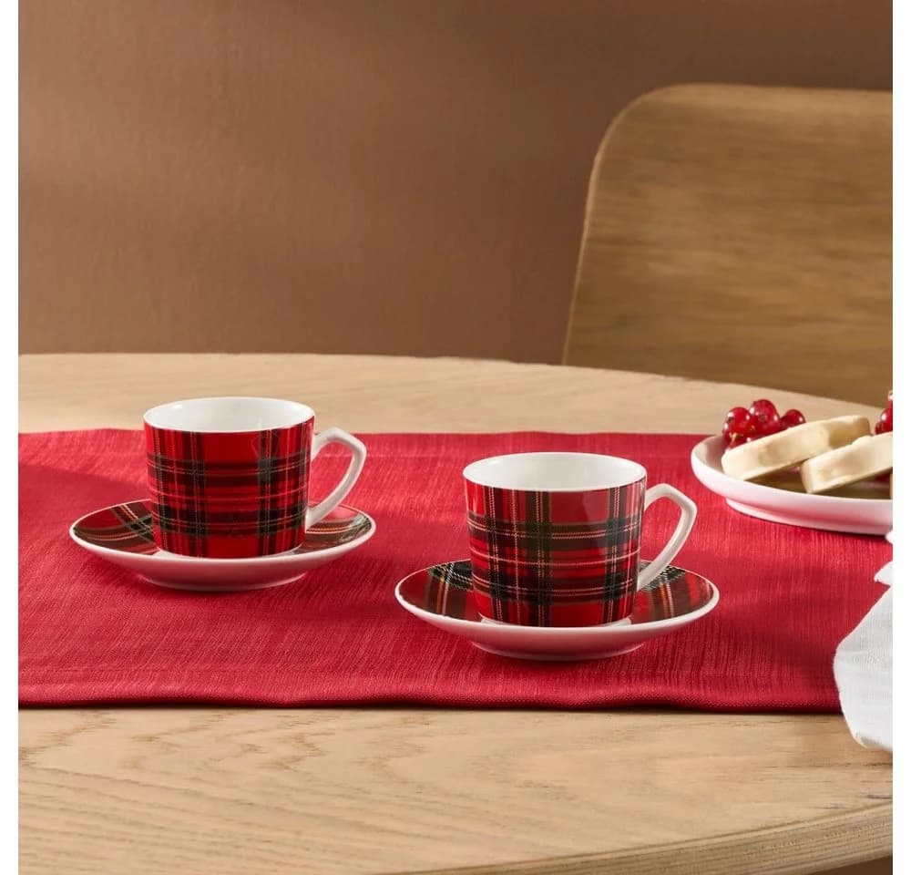 Karaca Ekose V2 Kaffeetassen-Set 2 Personen 80 ml
