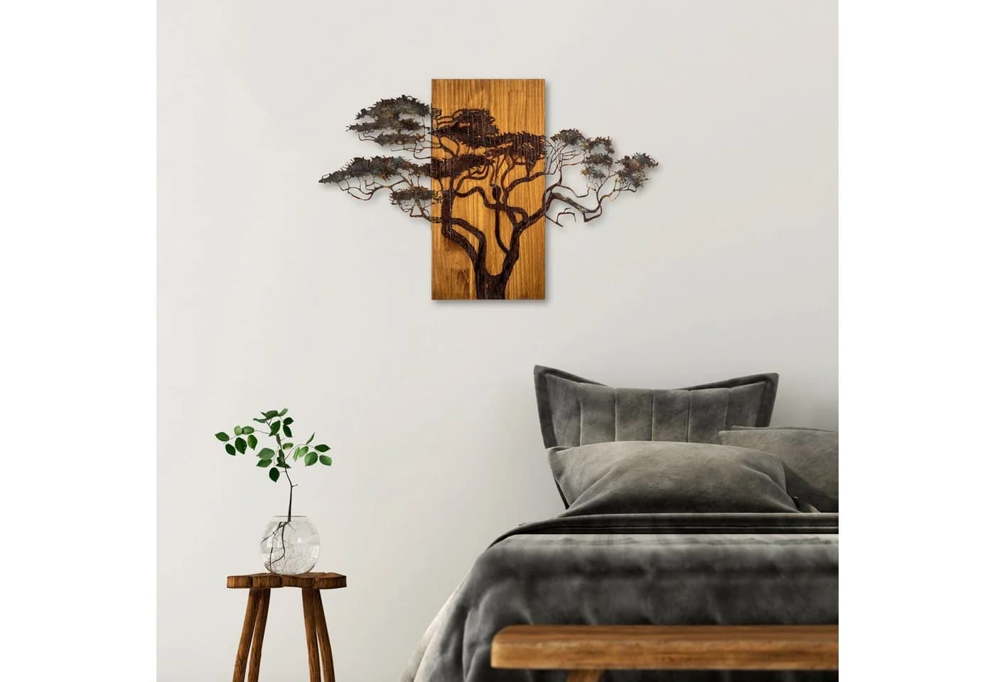 Wallity Wanddekoobjekt 100% Holz Handbemalt
