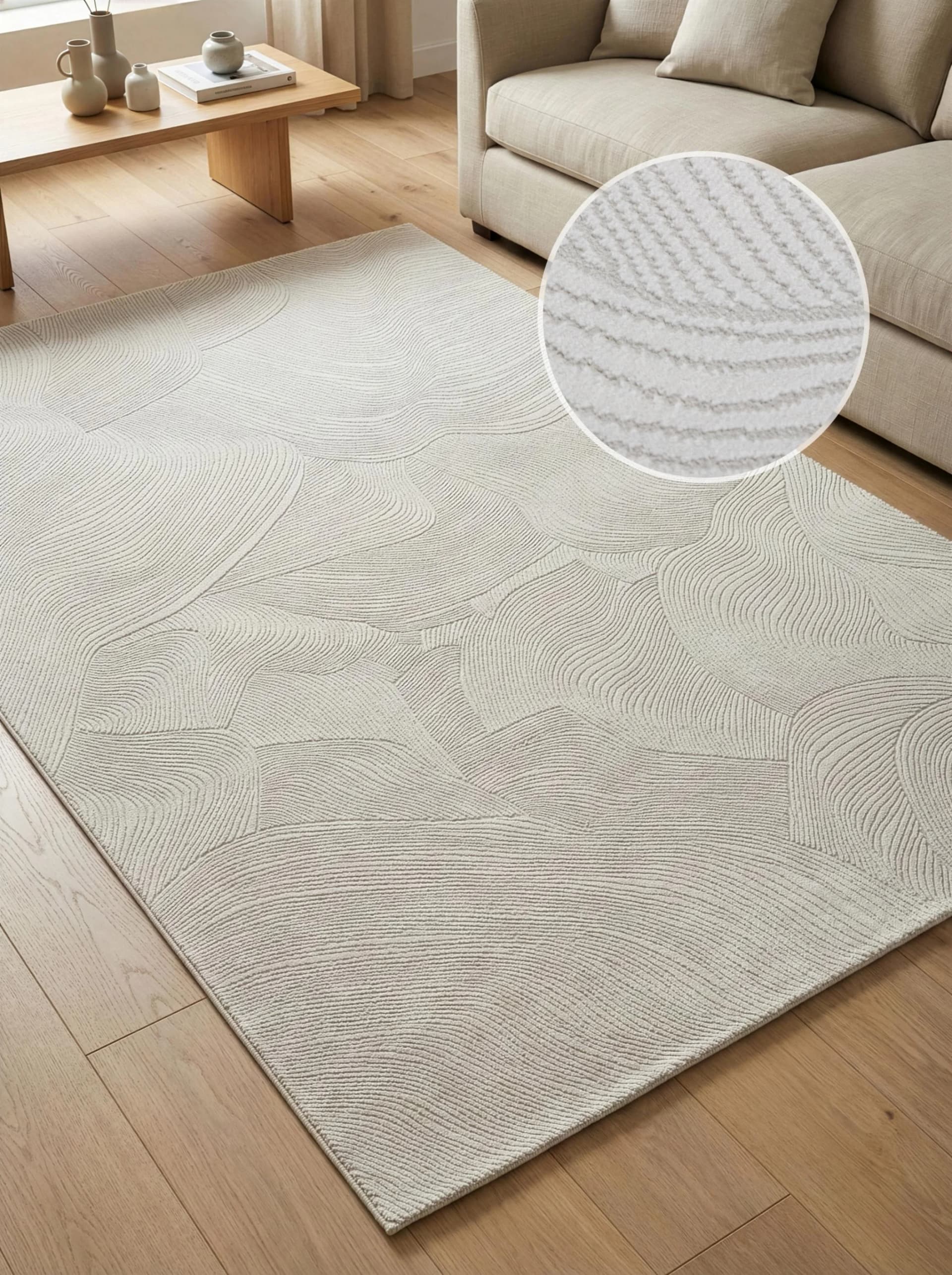 Calvin Klein HOME Teppich Essential Creme 80x150 cm