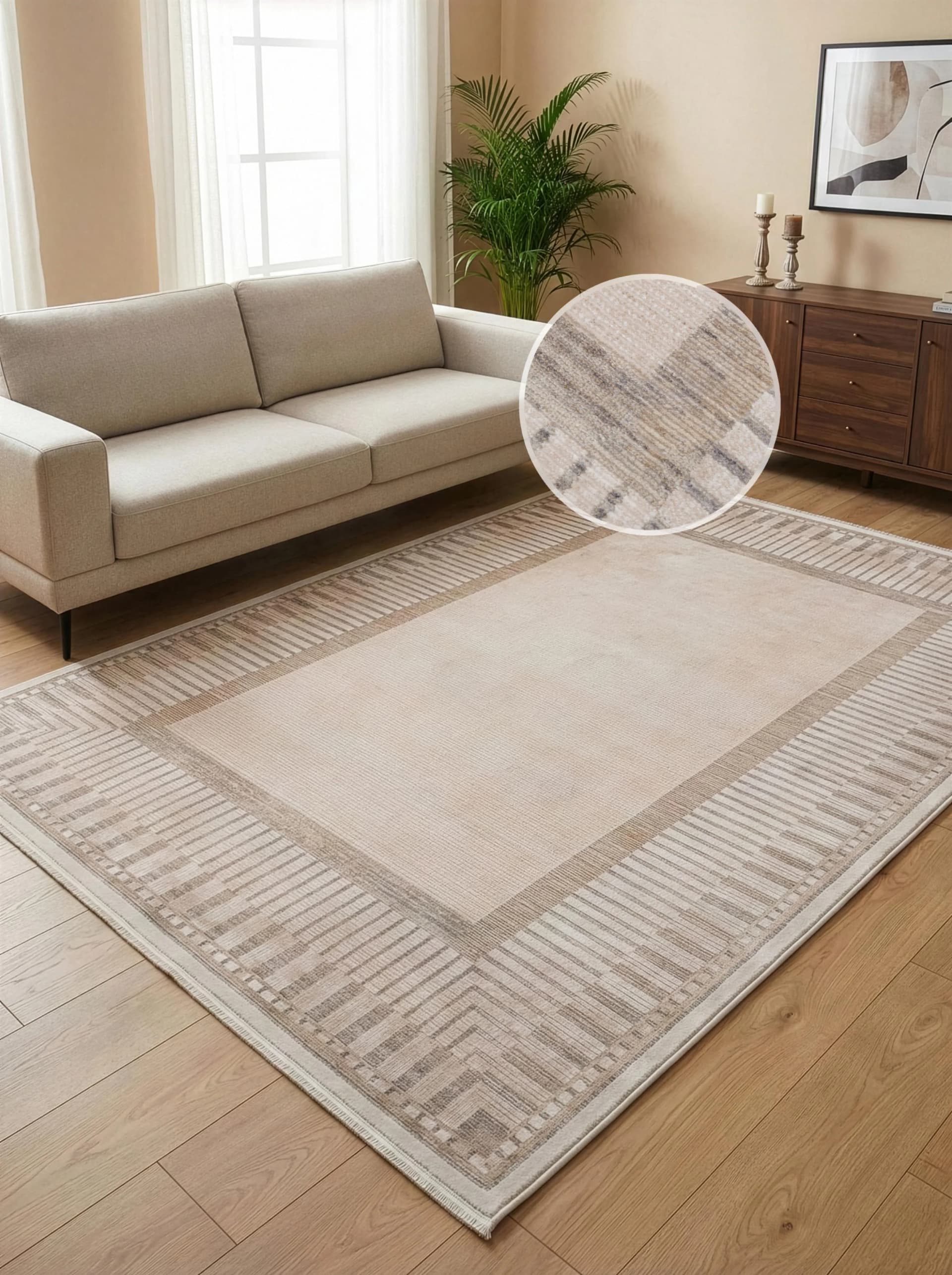 Calvin Klein Home Teppich Luster Beige Modern