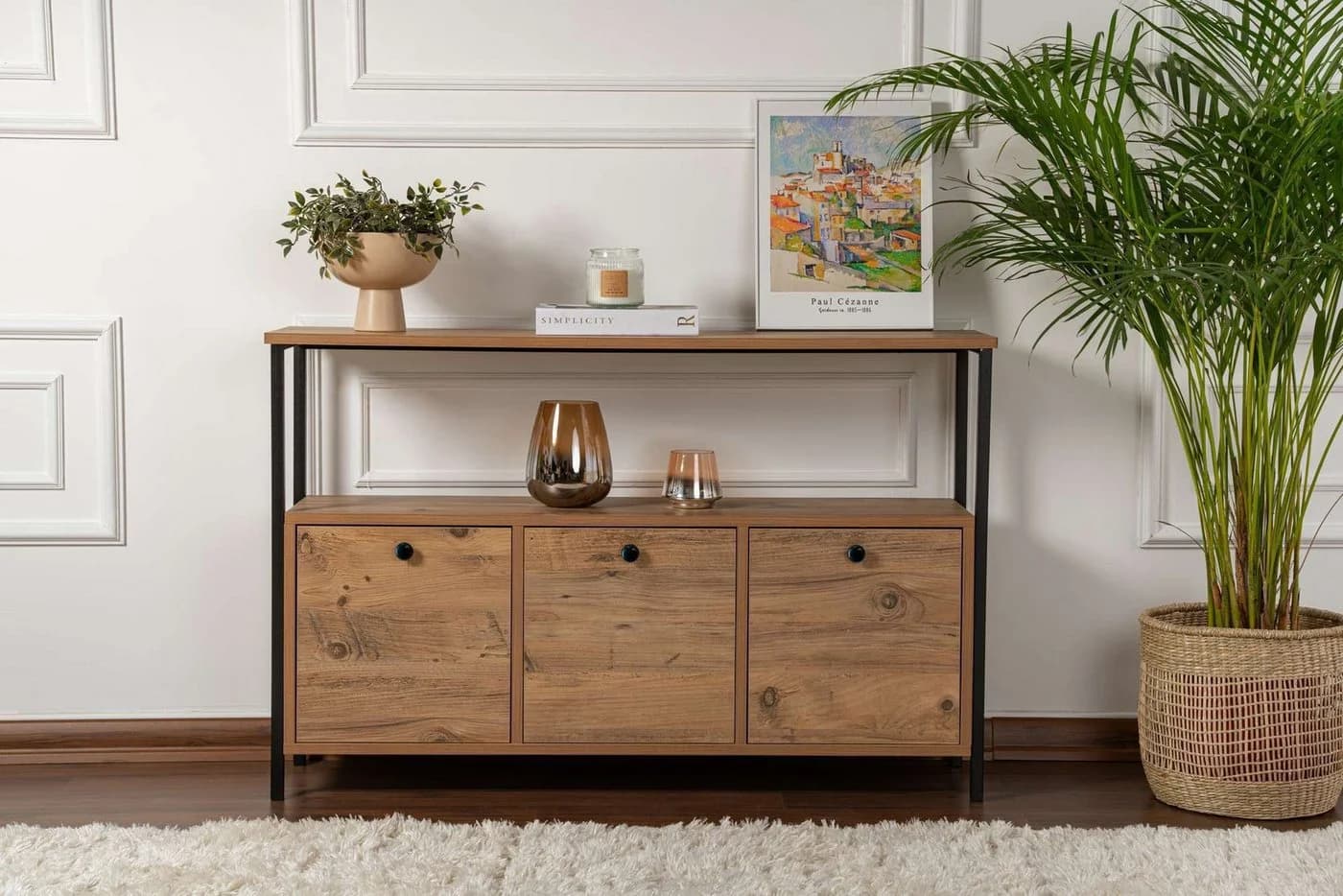 Skye Decor Konsolentisch Solace Industrial-Look mit Metallgestell