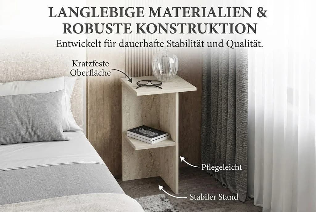 Skye Decor Nachttisch Moderner Nachtkommode Weiß