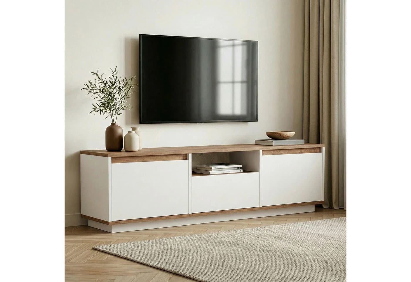 Skye Decor Sideboard Nordure Sentinel Weiß 160 cm