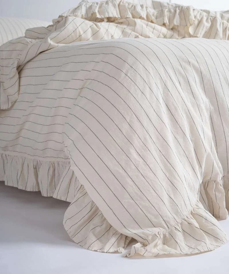 L'Essentiel Maison Bettwäsche-Set Luxury Basic Baumwolle 3-tlg. Pflegeleicht & Langlebig Creme