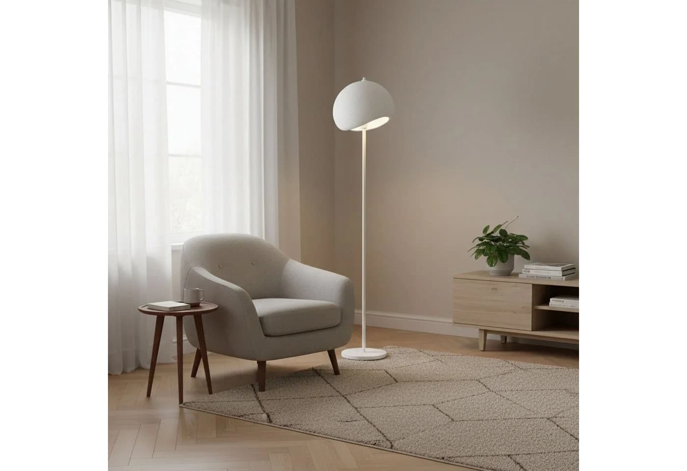 Opviq Stehlampe >>Leseplatz Weiß 170 cm