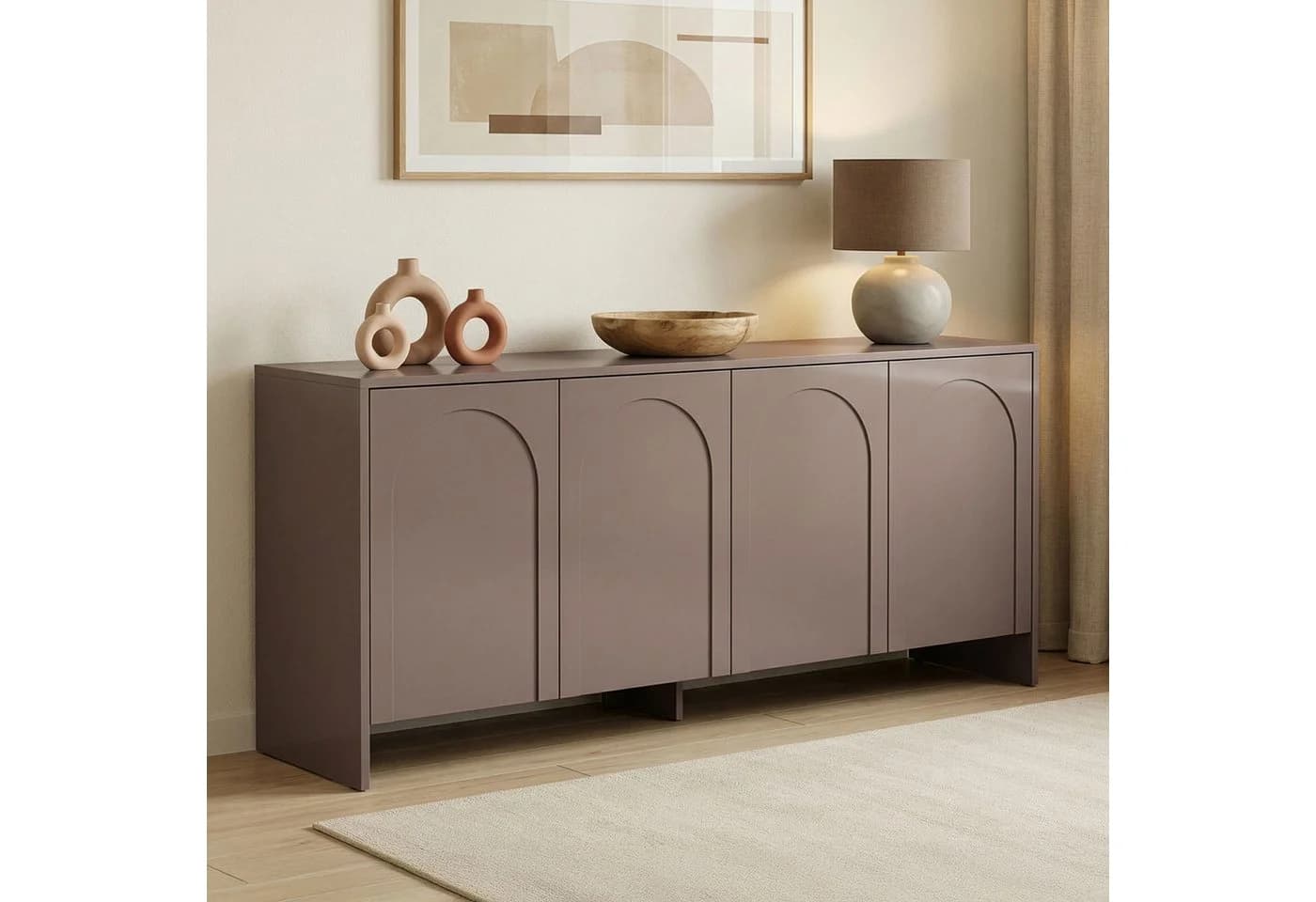 Skye Decor Konsolentisch Arlen 180 cm 4-türig Braun