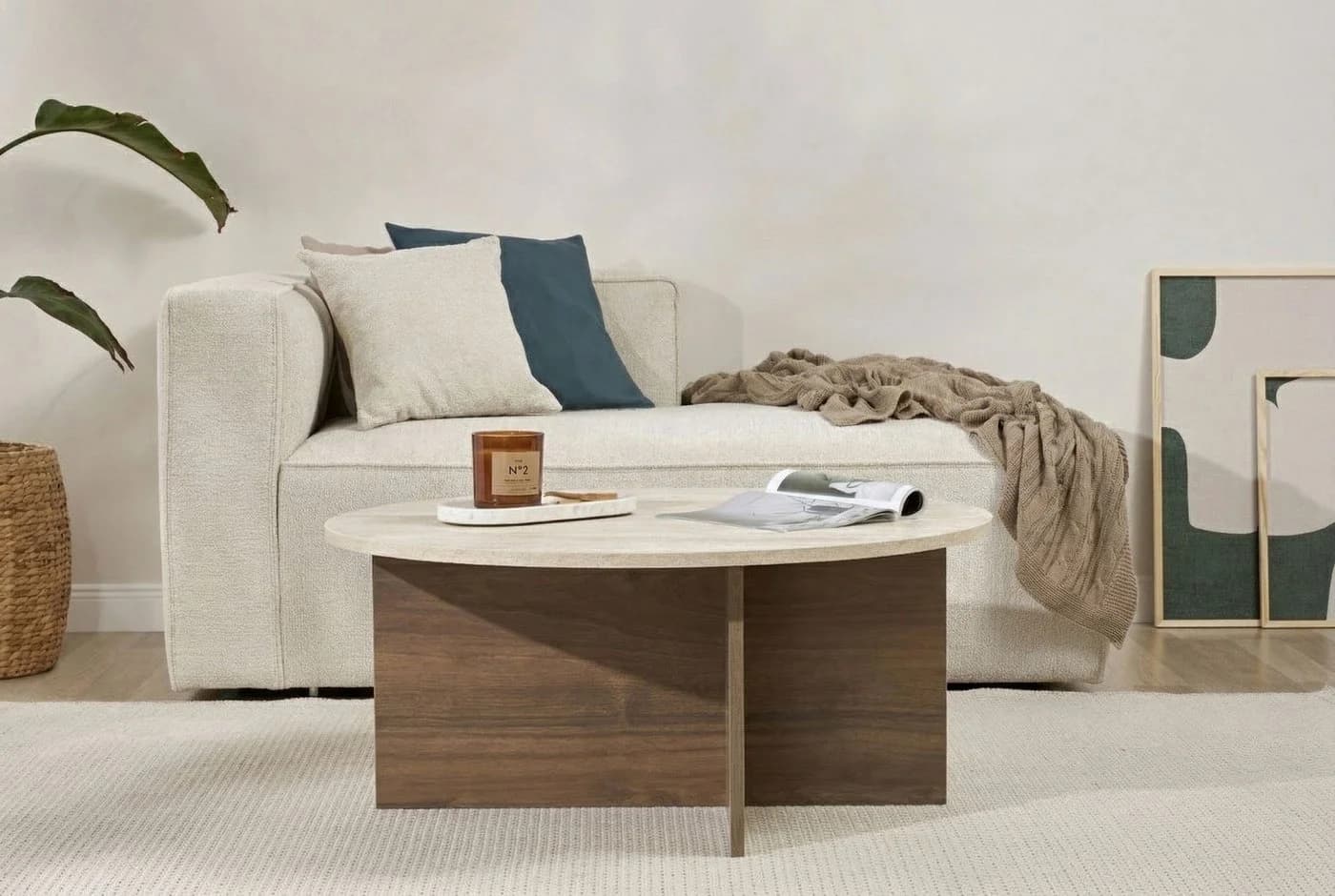 Skye Decor Couchtisch Soleil Rund Melaminbeschichtet Braun