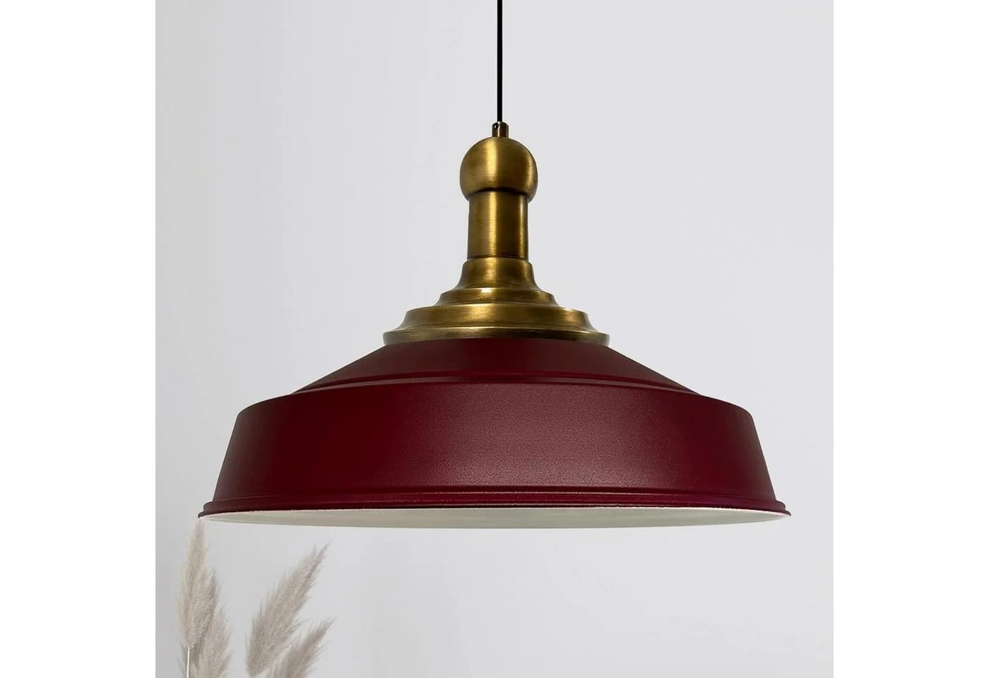 Bamyum Pendelleuchte Asletl-Knob Bordeaux Vintage Hängelampe