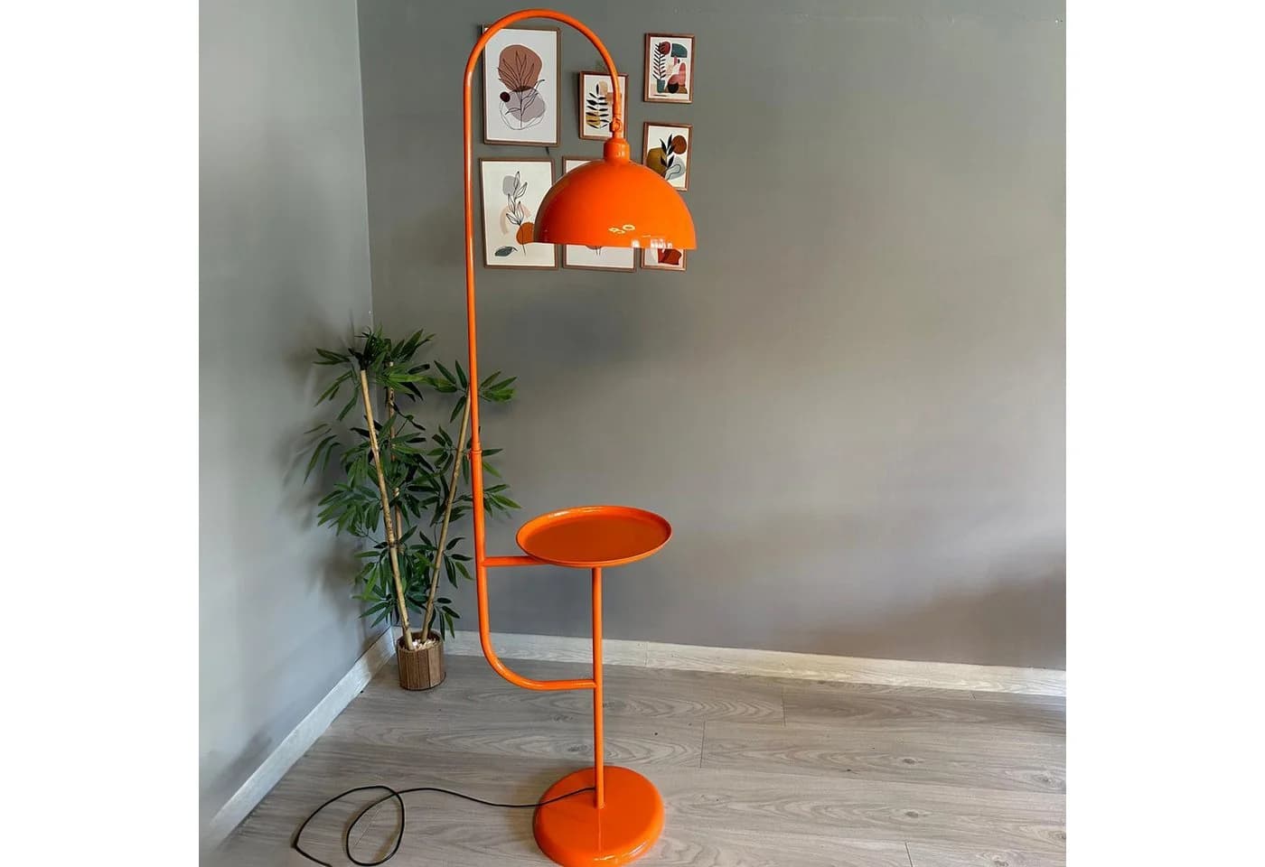 Bamyum Stehlampe Modern Metall E27 Verstellbar Orange