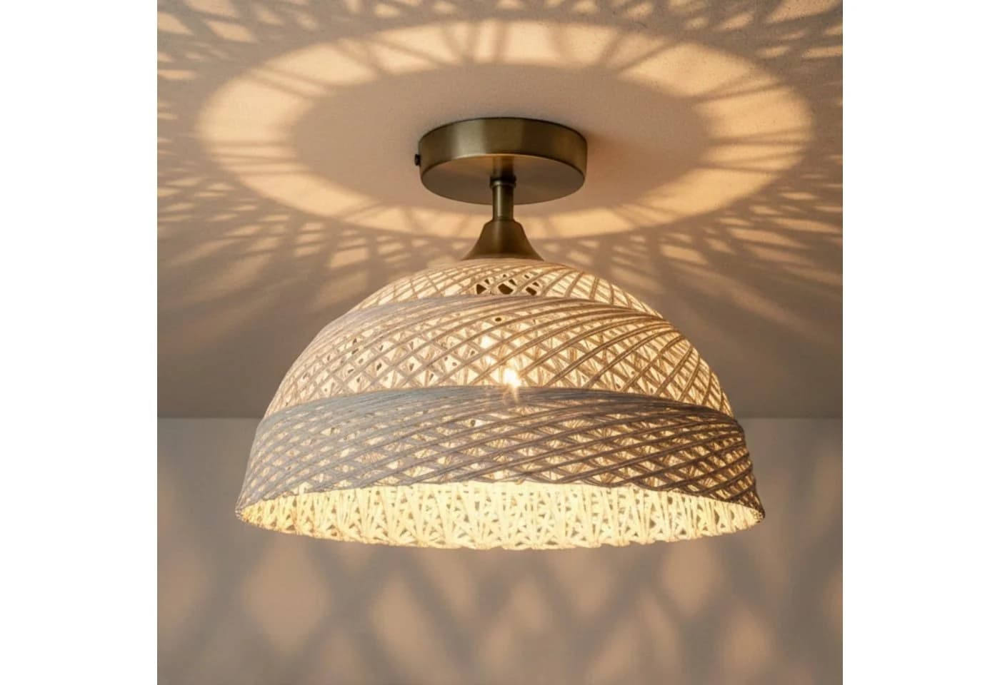Bamyum Deckenleuchte Modern Weiß Faden Design