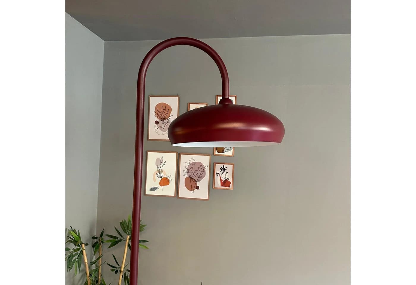 Bamyum Stehlampe Modern Dekorative Metall Stehlampe Rot