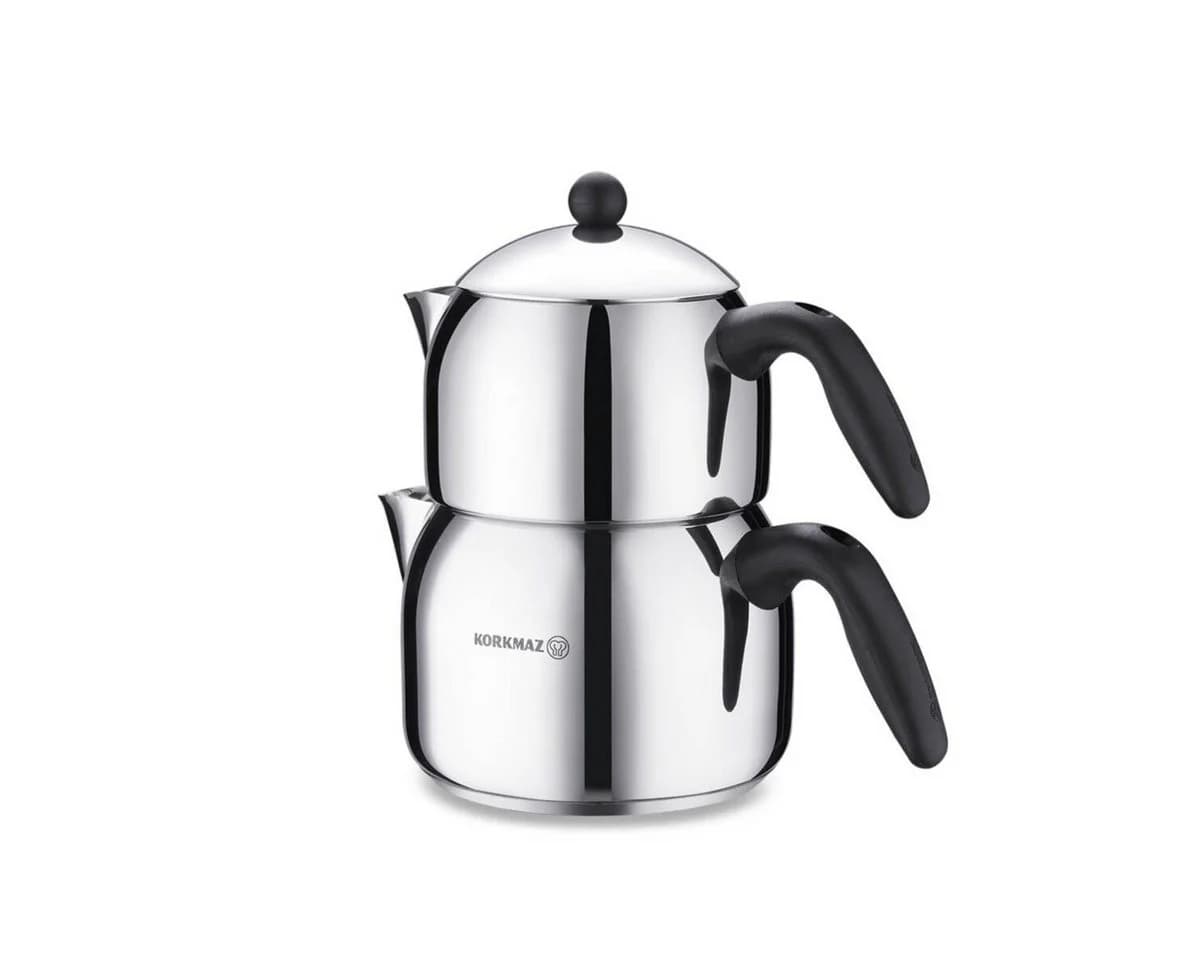 Korkmaz Caydanlik-Teekanne Orbit Maxi A038 2,2 l Edelstahl silber