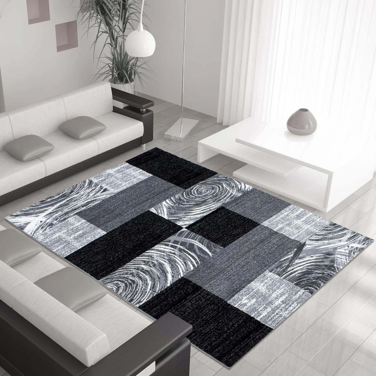 Novel Webteppich Parma Schwarz ca. 120x170cm