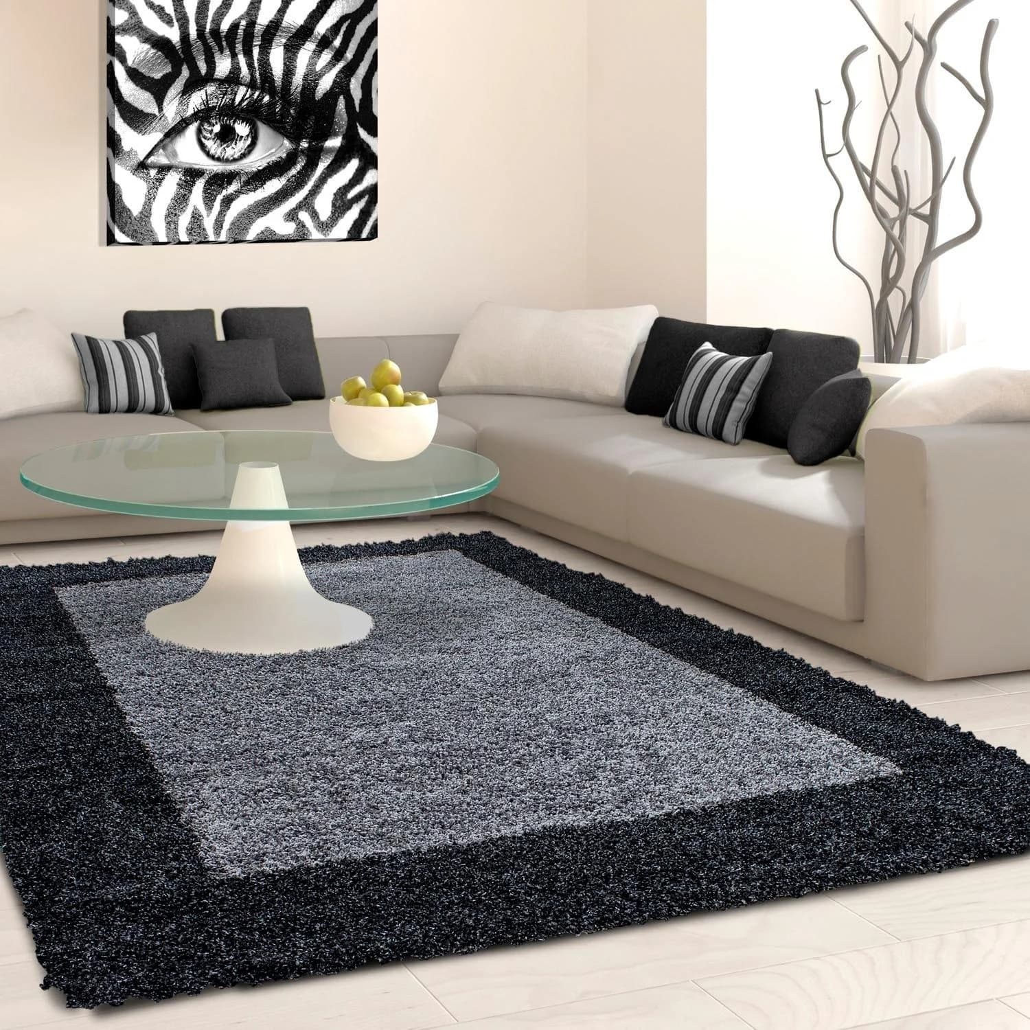AYYILDIZ Teppiche Life Shaggy 1503 Hochflor-Teppich Anthrazit