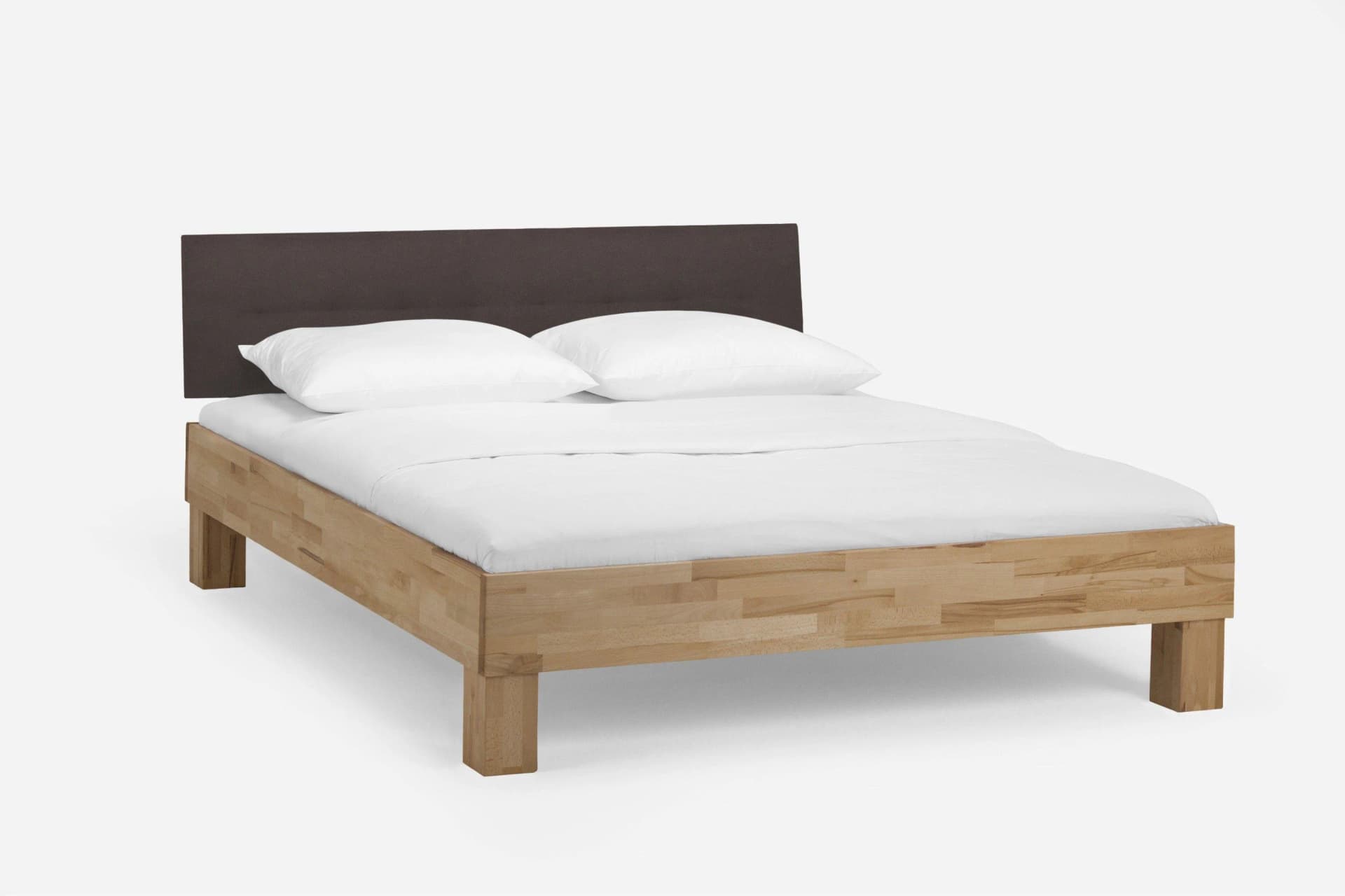 Holzbett Classic Massivholz Braun