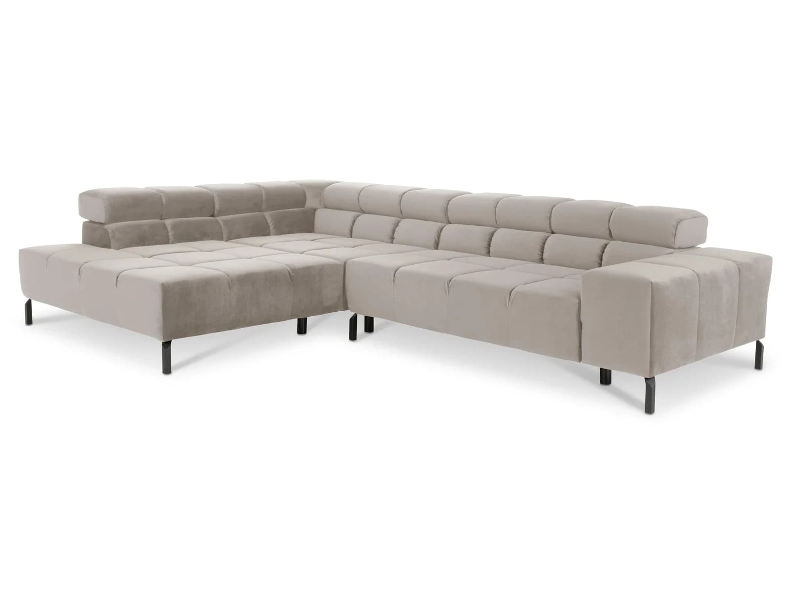 Loft Polsterecke CATELYN 2.0 Stoff Velvet Schwarz