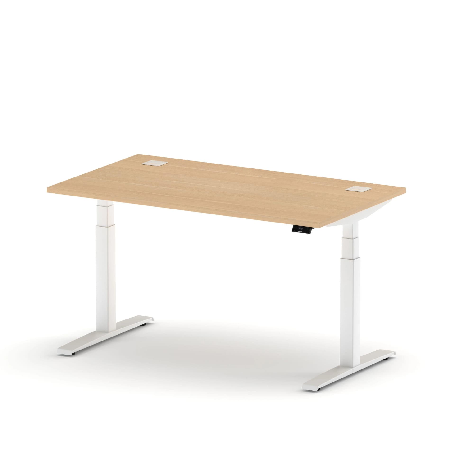 Nowy Styl Elektroschreibtisch eMODEL Weiß Kaisersberg Oak
