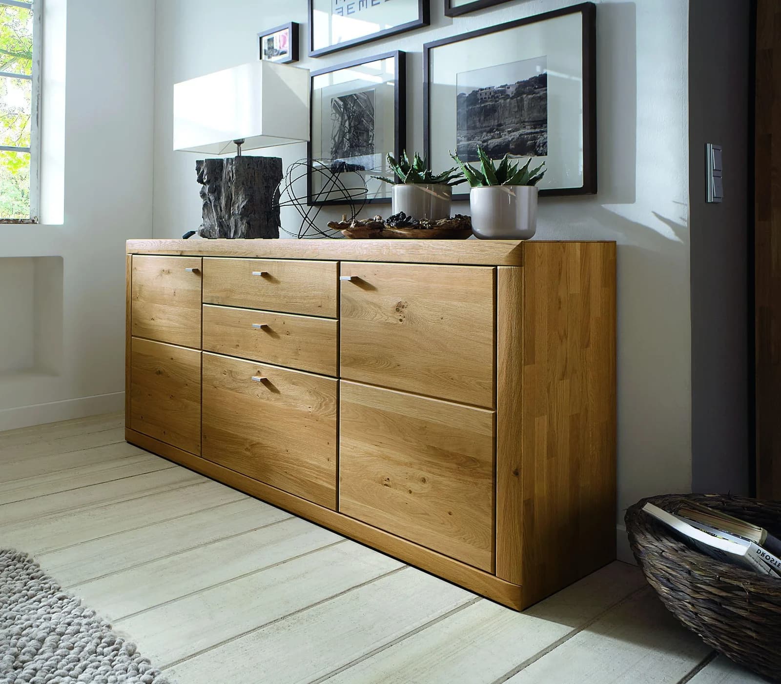 witlake Sideboard ANCONA Braun Massivholz Modern
