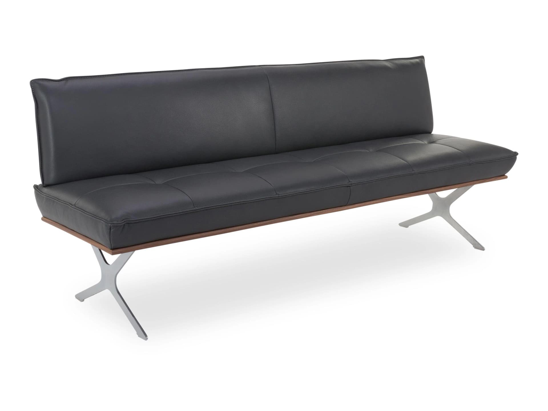 KOINOR DINING SYSTEM Sitzbank 3-Sitzer Leder Grau