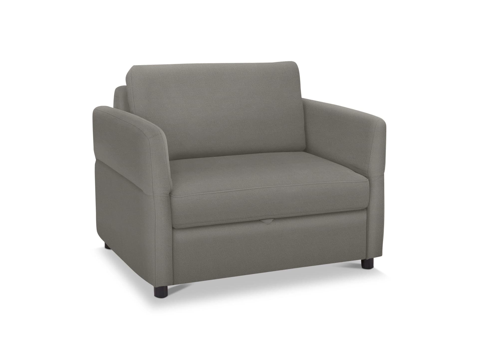 Sessel SLEEP mit Bettauszug Leder Punch Schwarz